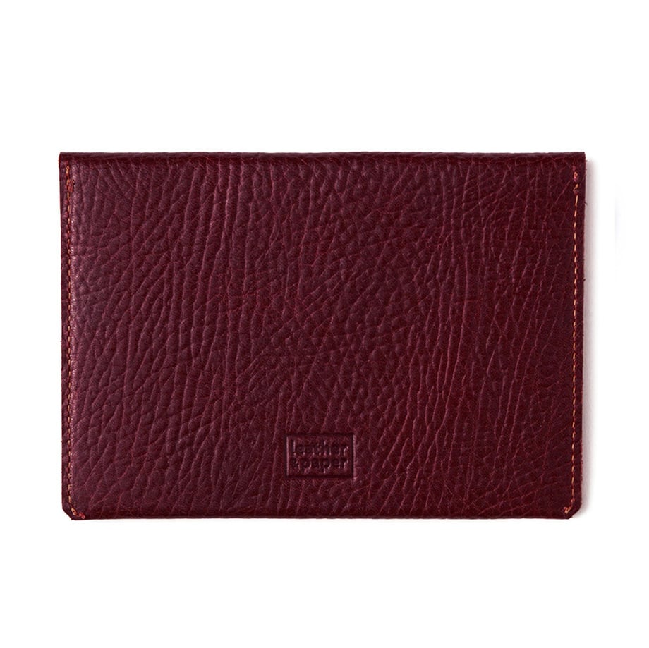 Bordo Deri Pasaport Kılıfı