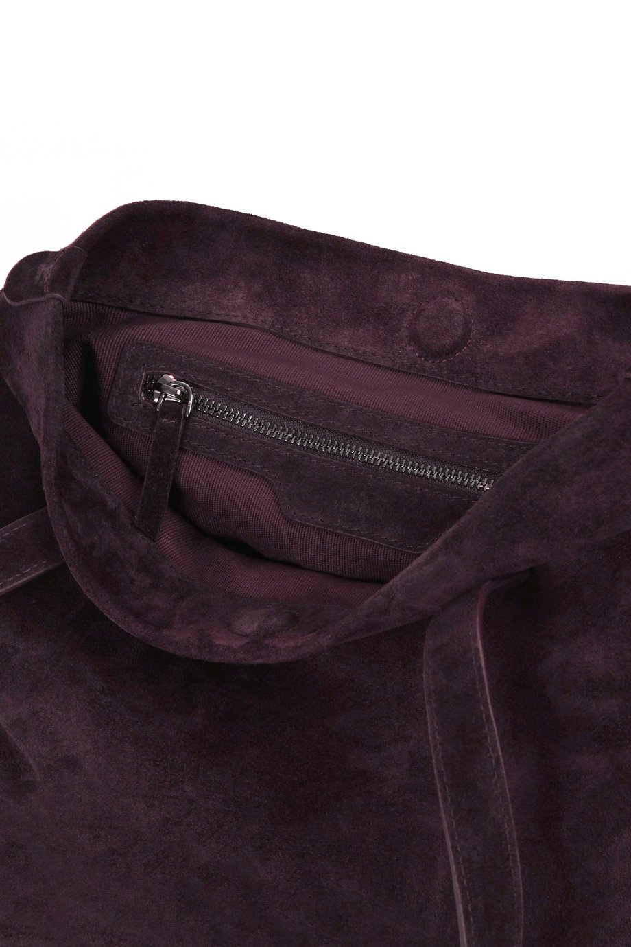 Bordo Süet Deri Tote Çanta Classic