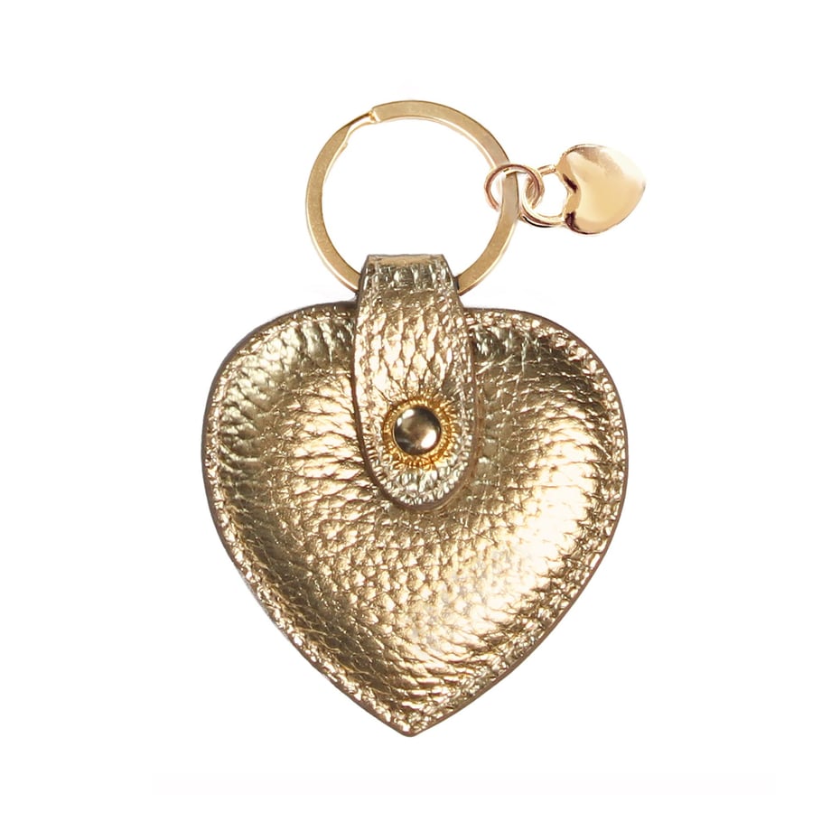 Deri Kalp Anahtarlık Dore