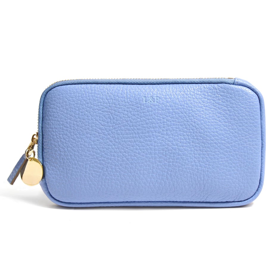 Deri Kılıf Aksesuar Detaylı Leylak Mavi