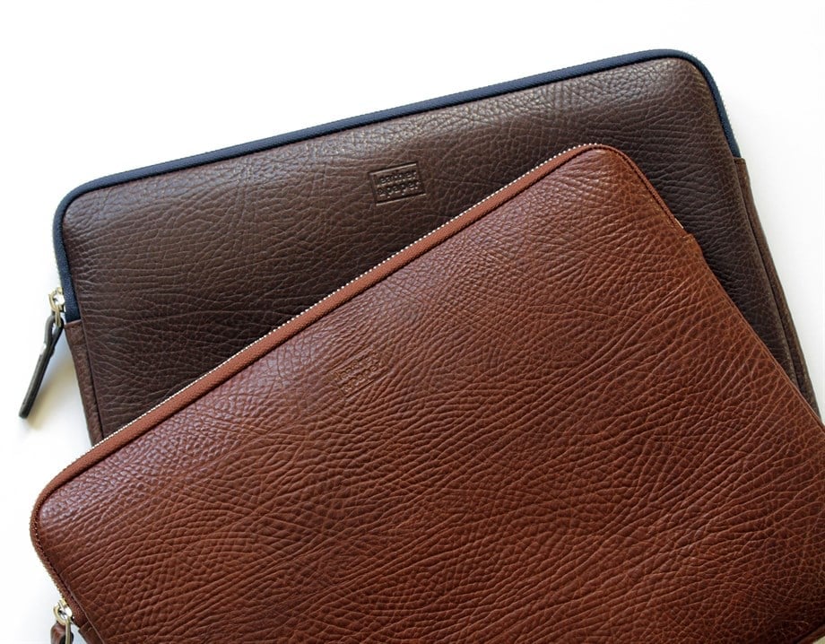 Deri Laptop Kılıfı 13'' Koyu Kahve