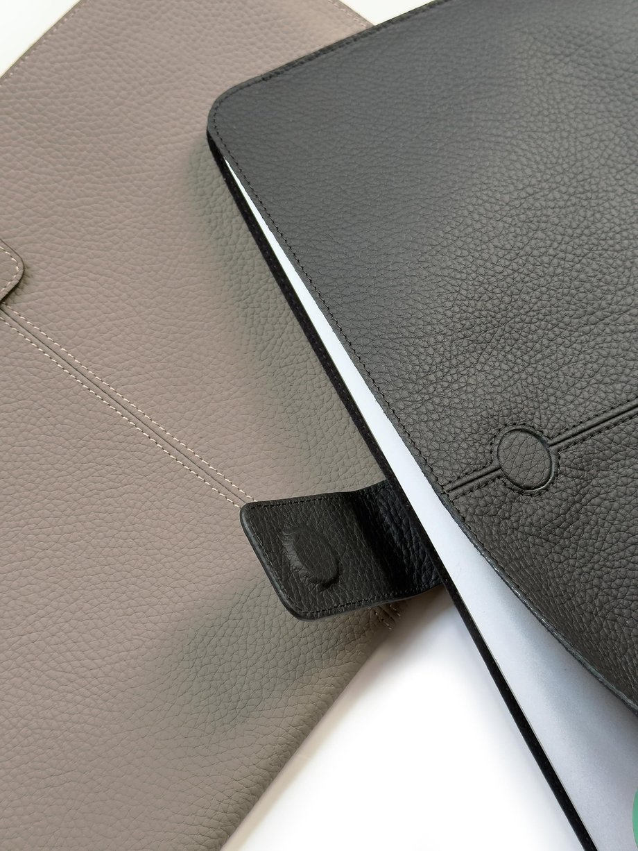 Deri Slim Laptop Kılıfı 14'' Siyah