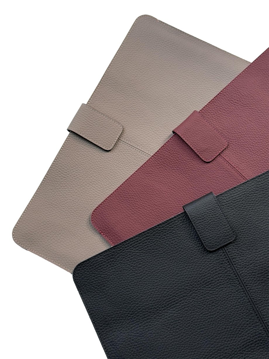 Deri Slim Laptop Kılıfı 14'' Vizon