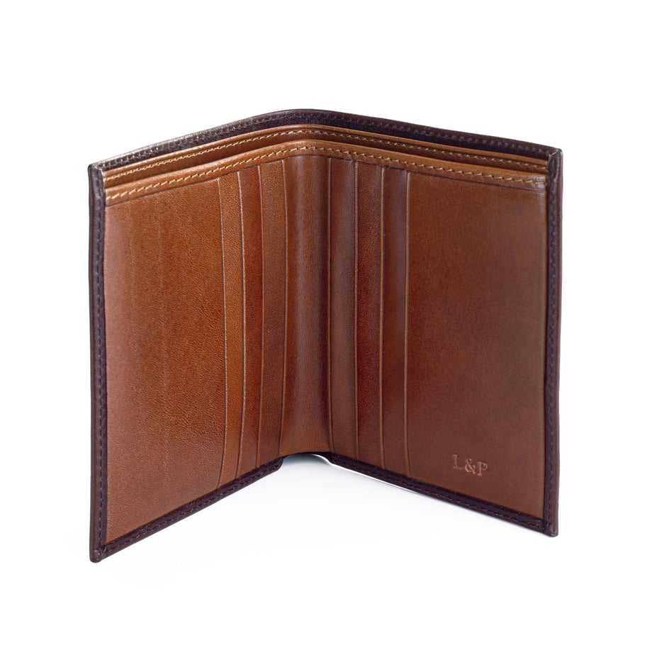 Koyu Kahve Taba İç Detaylı Deri Cüzdan