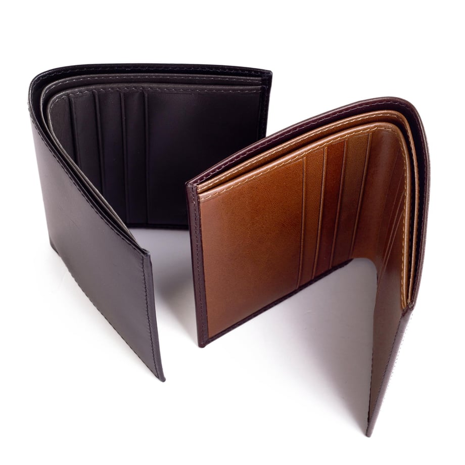 Koyu Kahve Taba İç Detaylı Deri Cüzdan
