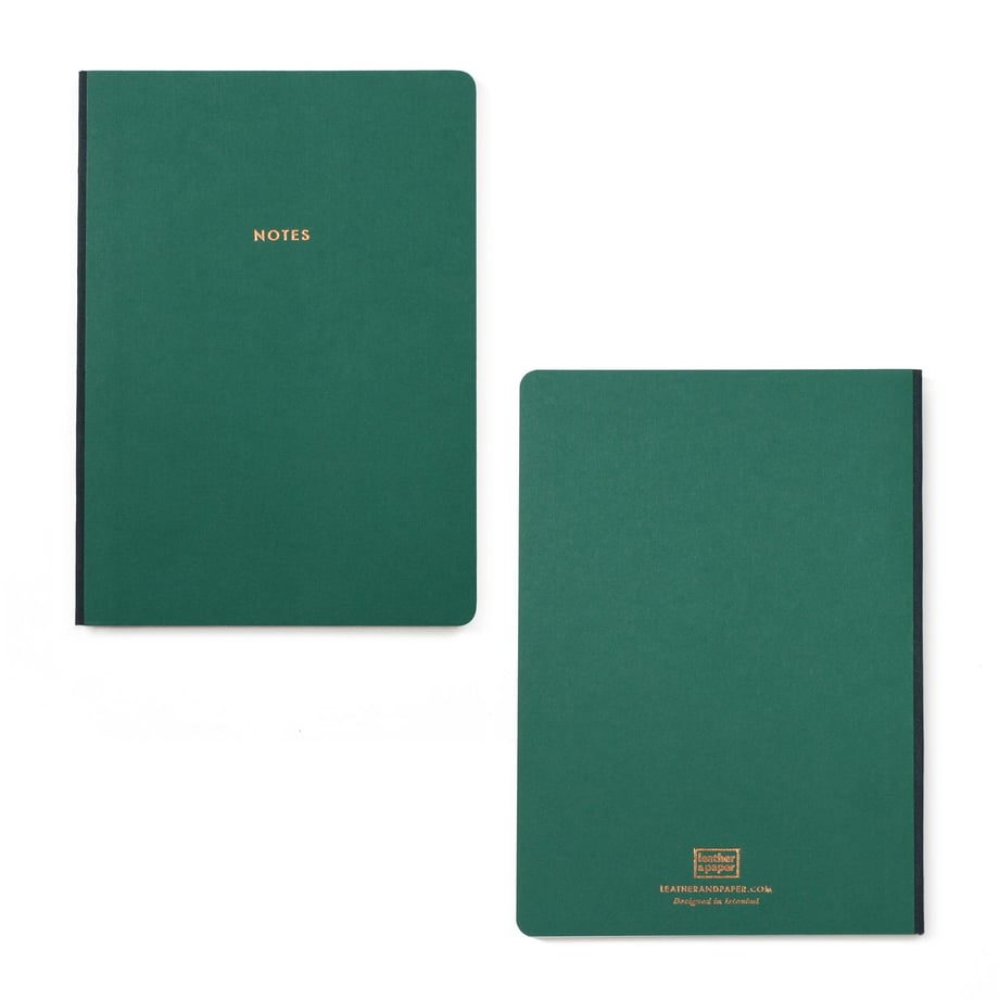 Lacivert Deri Kılıf ve A5 Defter