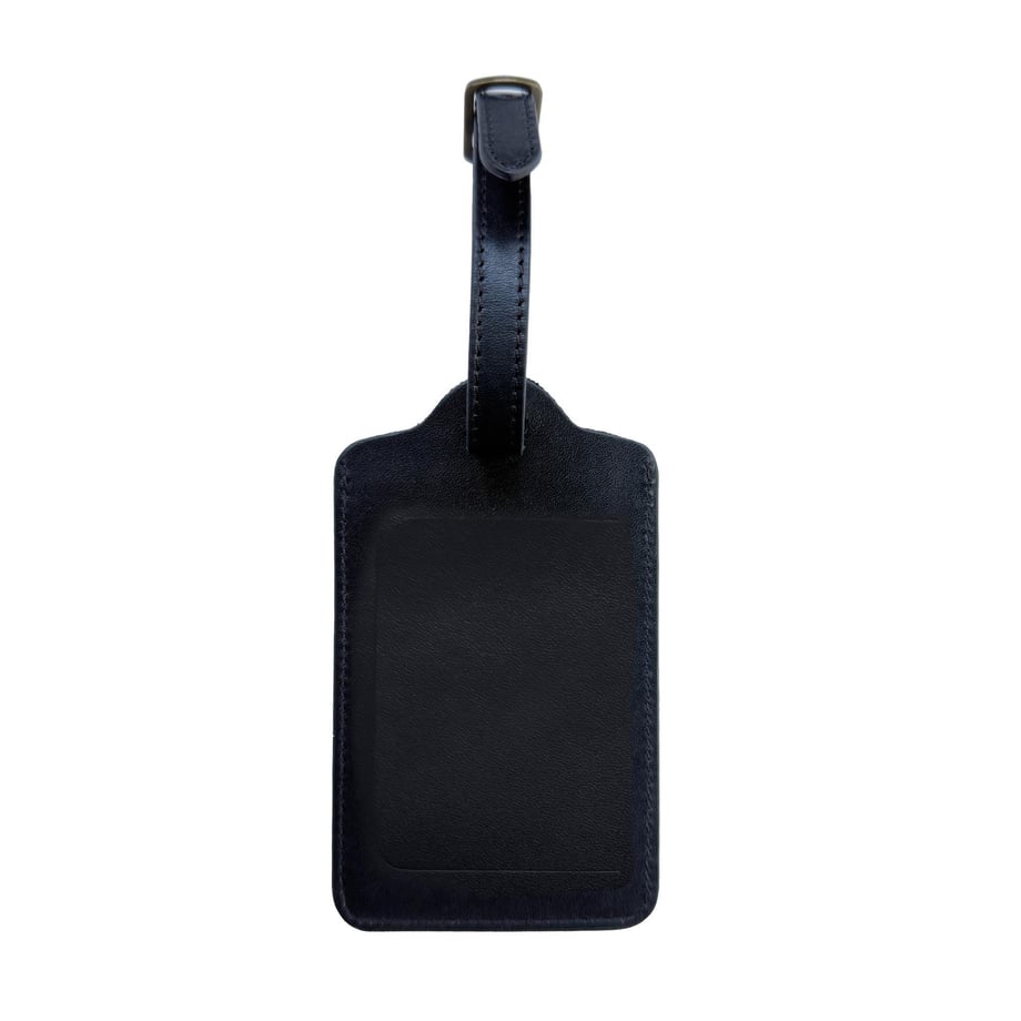 Siyah Deri Pasaport Kılıfı, Valiz Etiketi ve Anahtarlık Hediye Kutusu