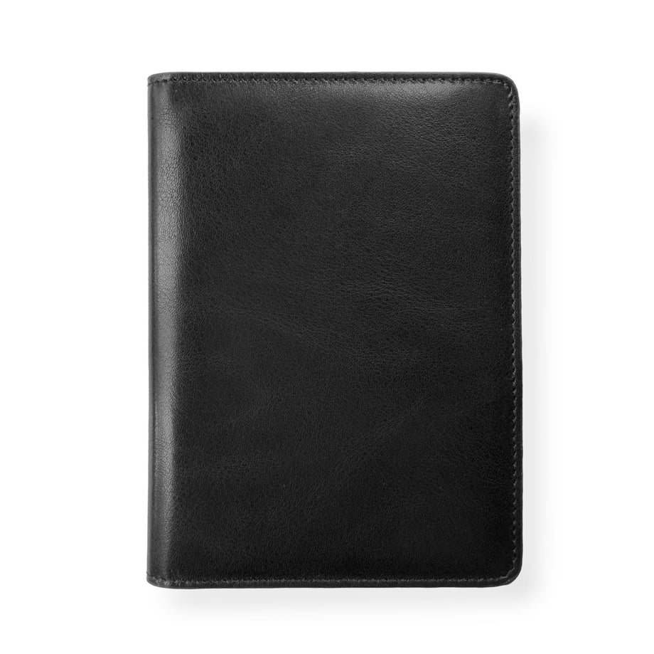 Siyah Deri Pasaport Kılıfı, Valiz Etiketi ve Anahtarlık Hediye Kutusu