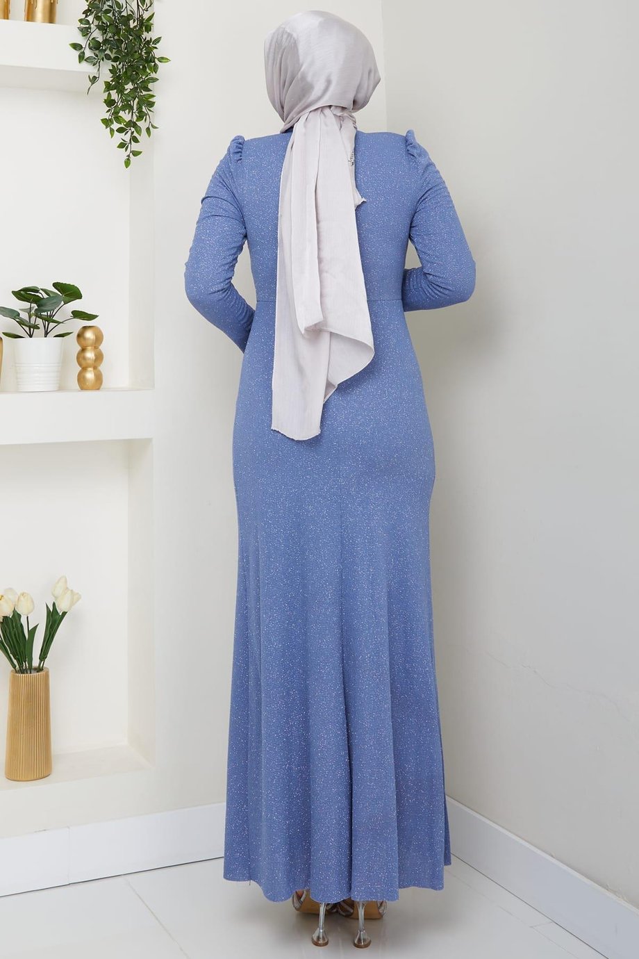 Bahar Tesettür Abiye Bebe Mavi