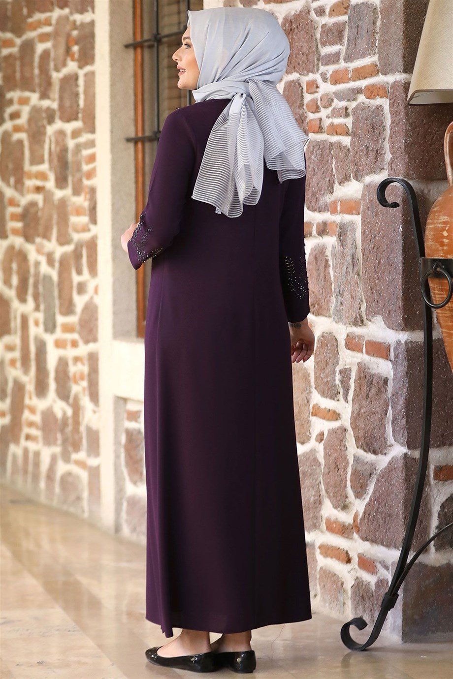 Başak Tesettür Abiye Mor