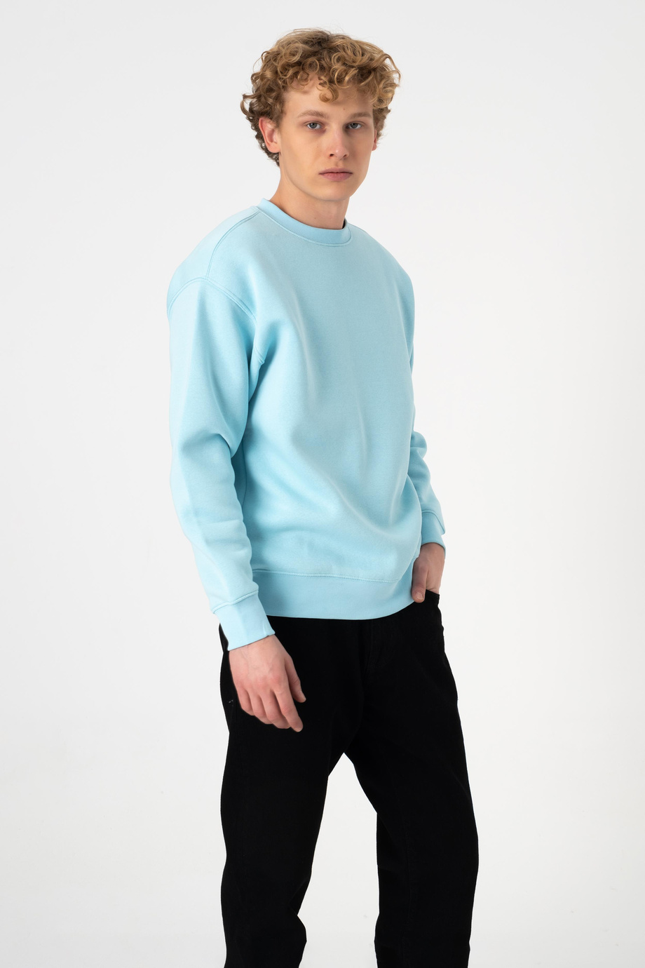SW DÜZ AQUA SWEATSHİRT