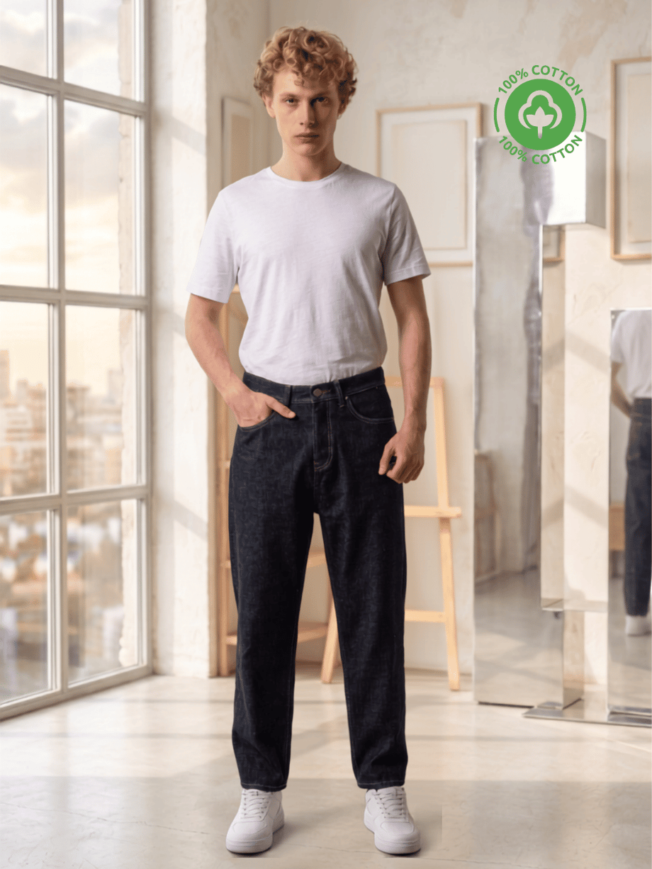 MEXİCO CARROT-FİT MARBEL (KOYU LACİVERT) JEAN PANTOLON