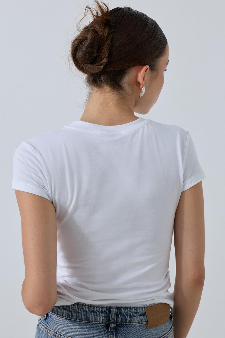 Beyaz Basic T Shirt