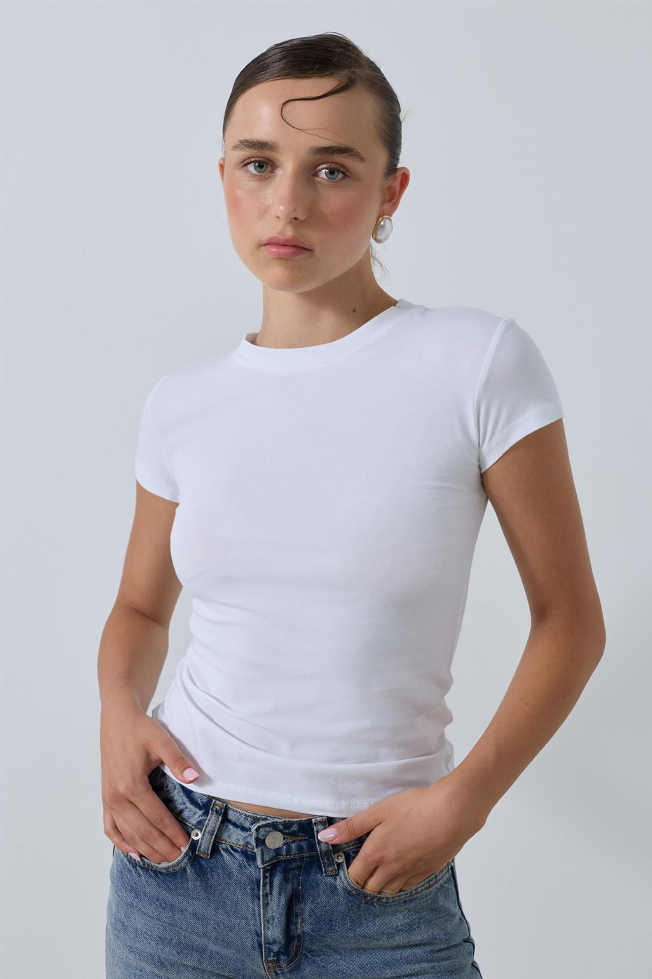 Beyaz Basic T Shirt