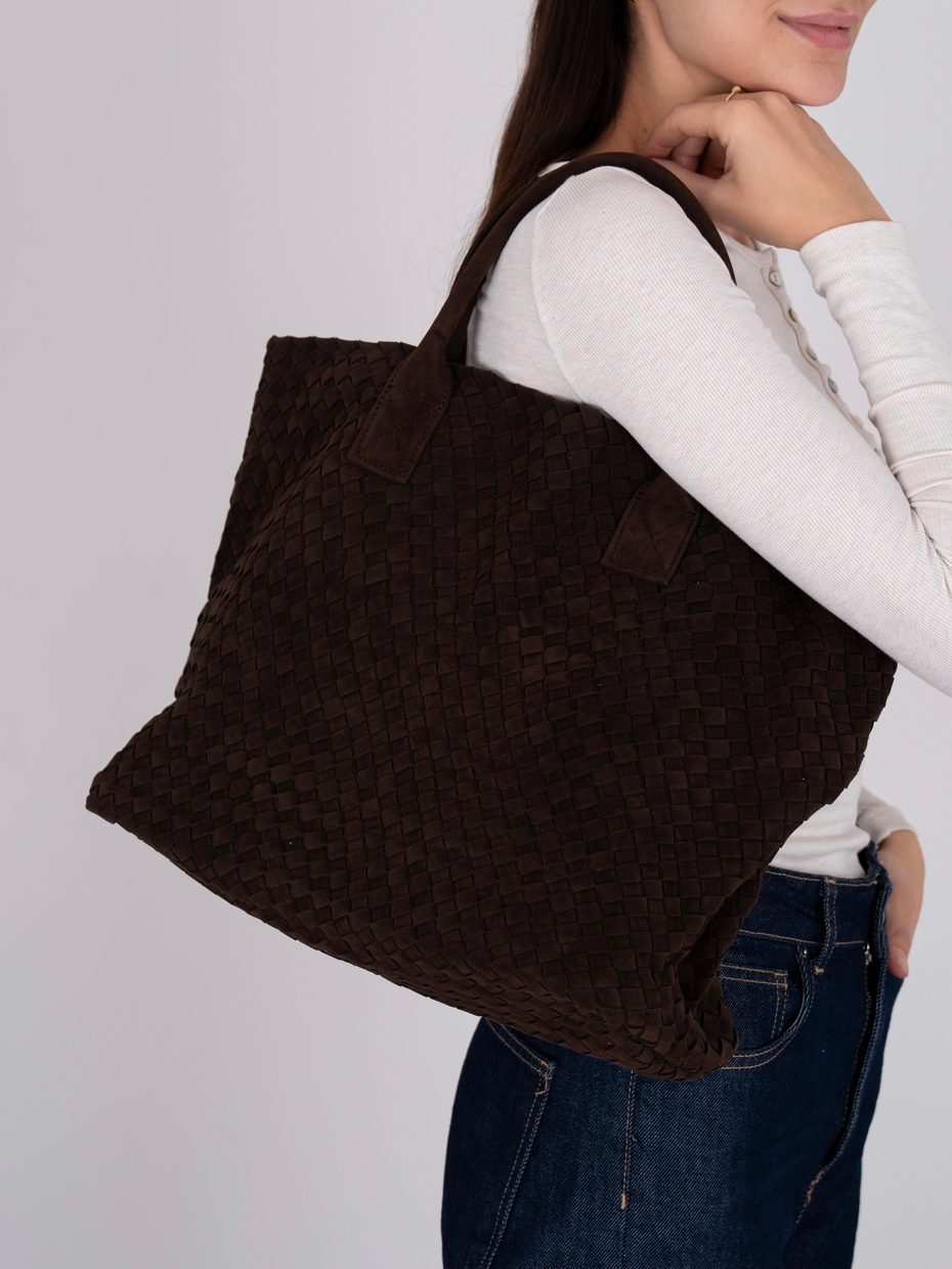 26147 Kahve Hakiki Deri Kadın Çanta