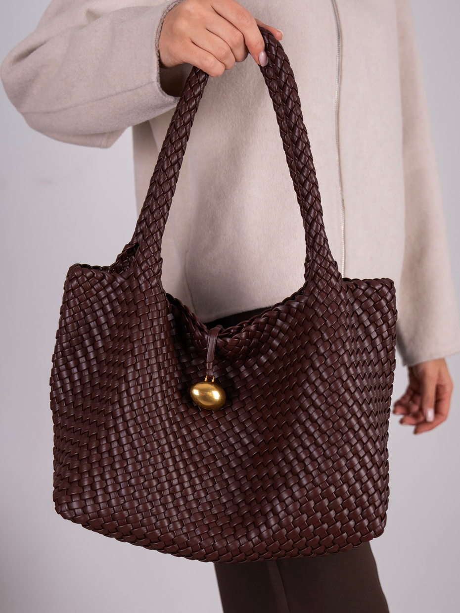 26170 Kahve Hakiki Deri Kadın Çanta