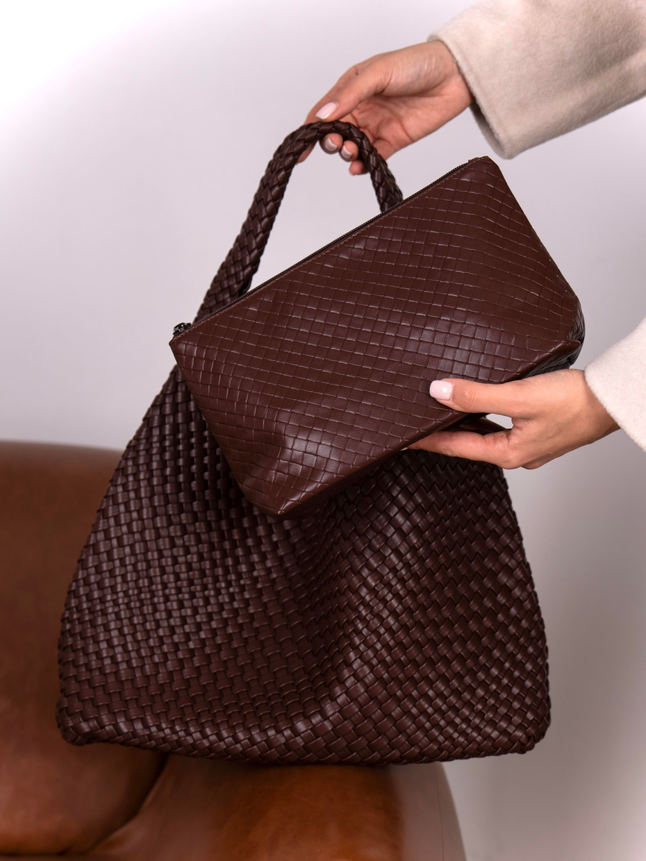 26173 Kahve Hakiki Deri Kadın Çanta