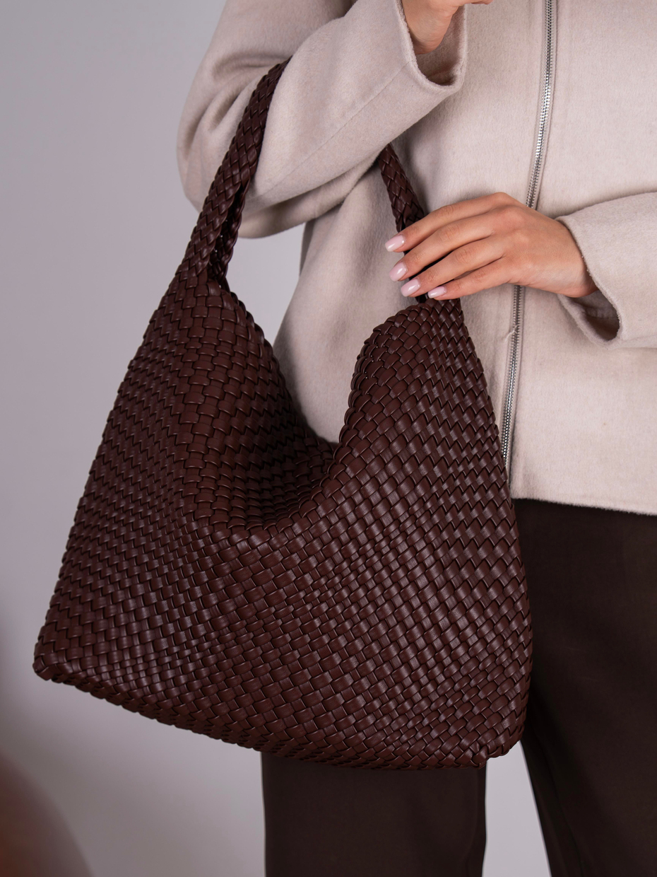 26173 Kahve Hakiki Deri Kadın Çanta