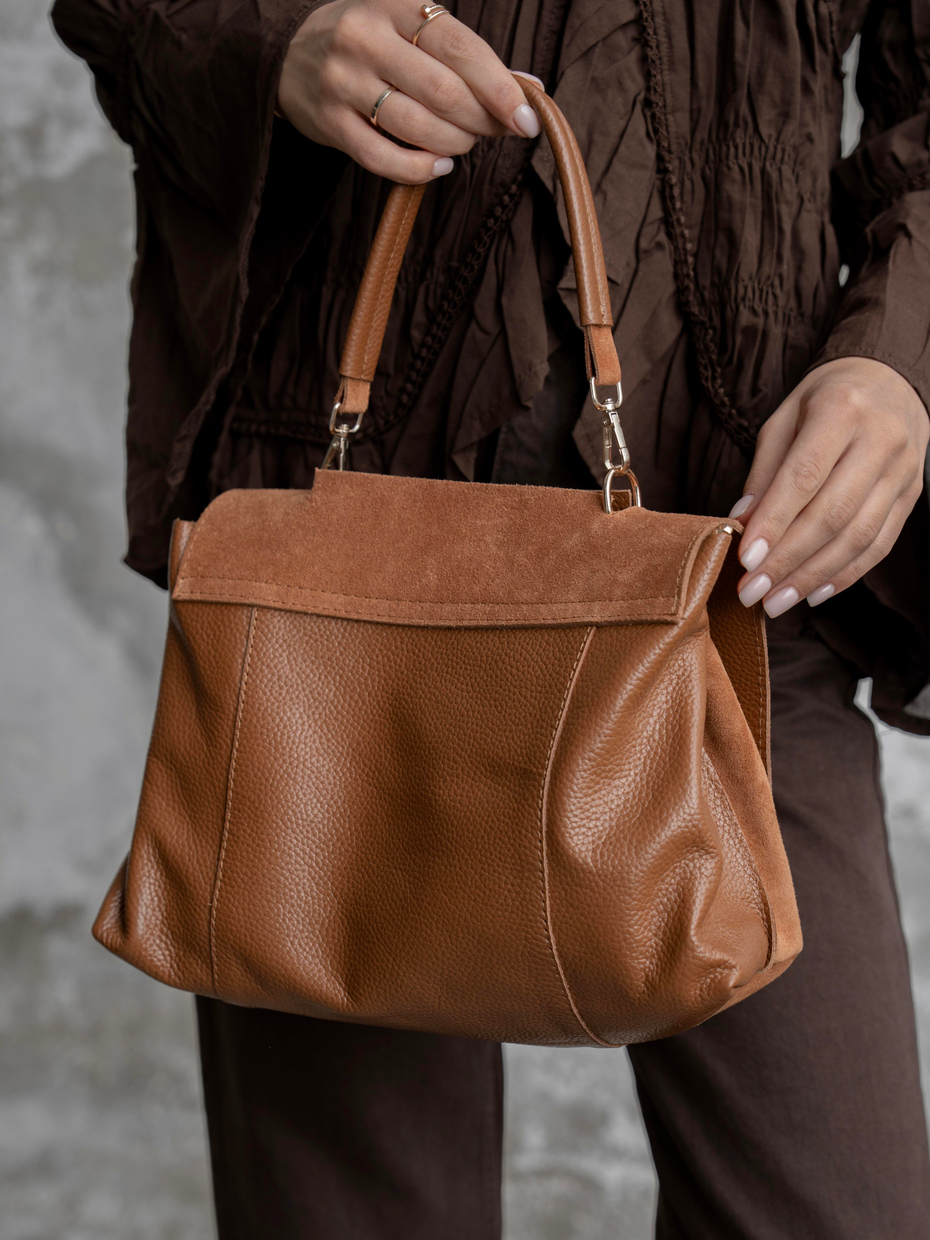 2855 Taba Hakiki Süet Kadın Çanta