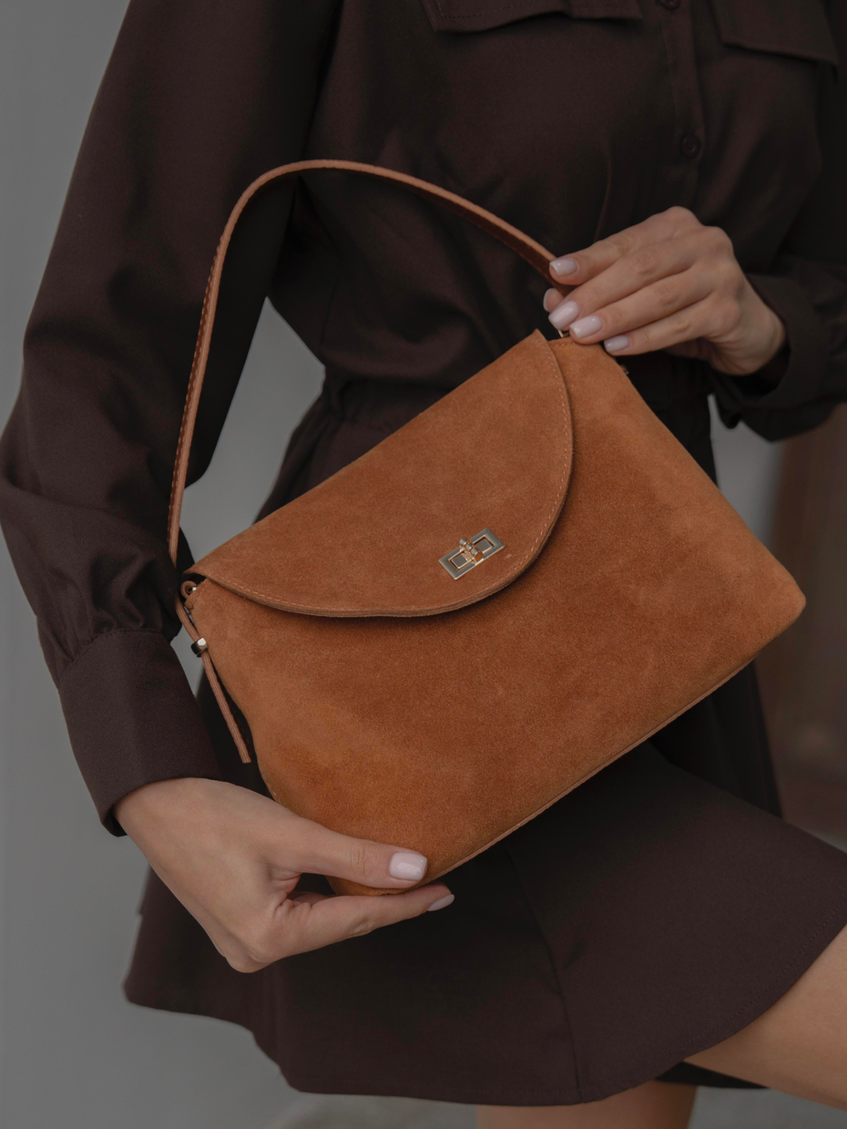 472 Taba Hakiki Süet Kadın Çanta