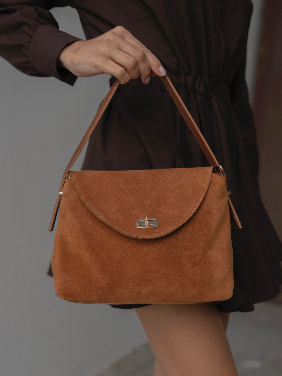 472 Taba Hakiki Süet Kadın Çanta