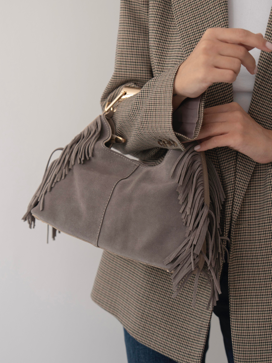 488 Vizon Hakiki Süet Kadın Çanta