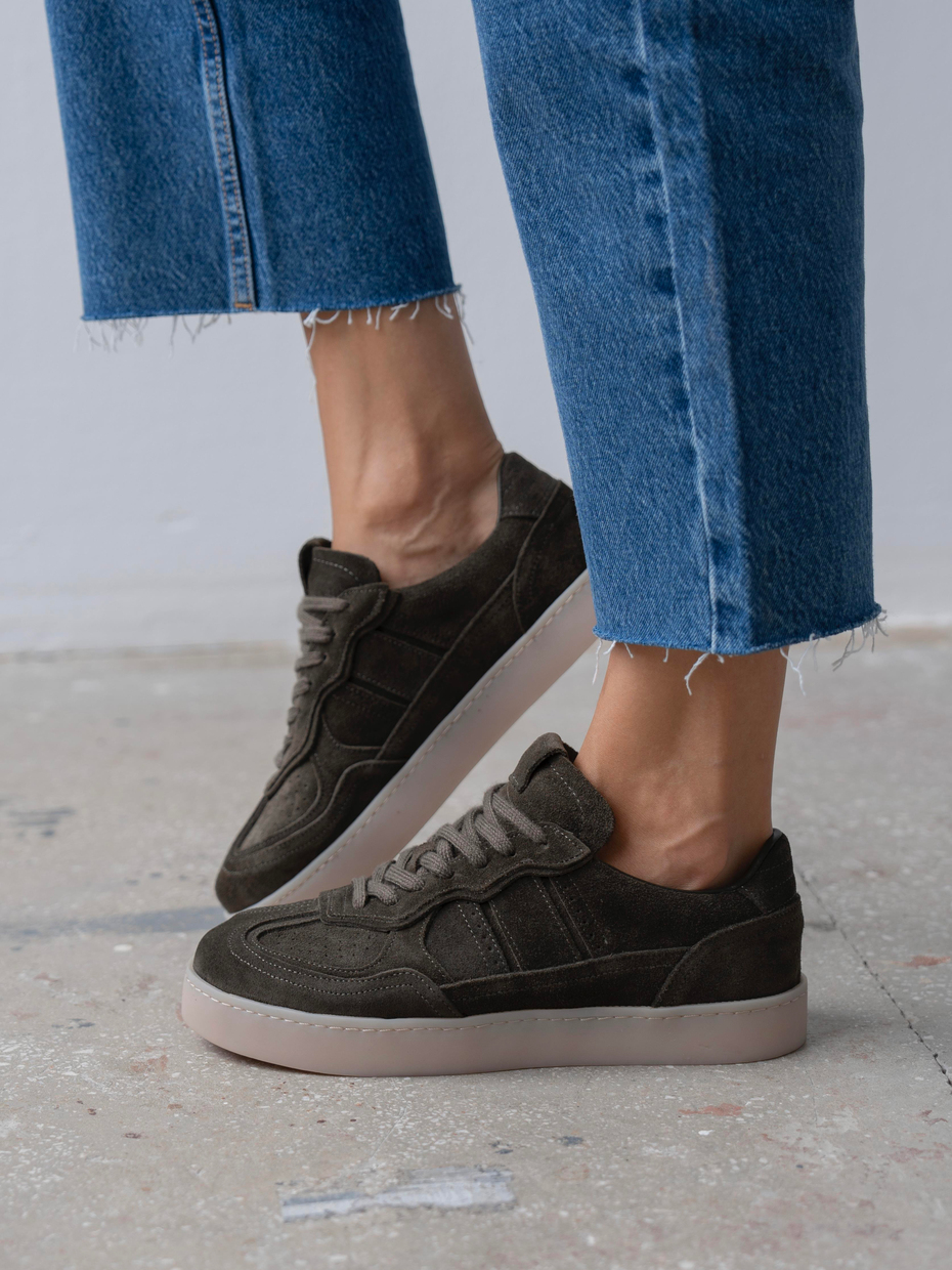 Almir Haki Süet Hakiki Süet Kadın Bağcıklı Spor Ayakkabı