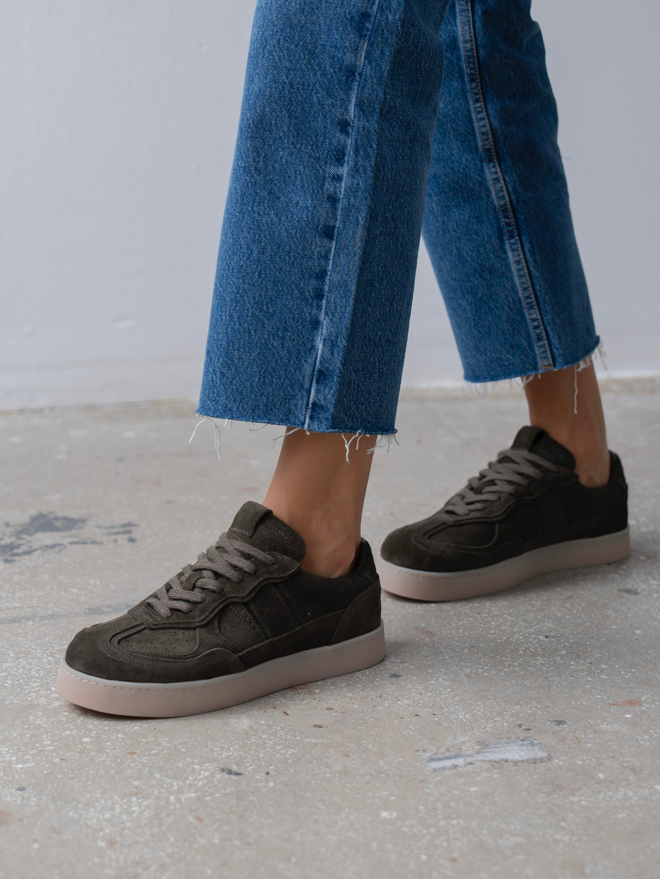 Almir Haki Süet Hakiki Süet Kadın Bağcıklı Spor Ayakkabı