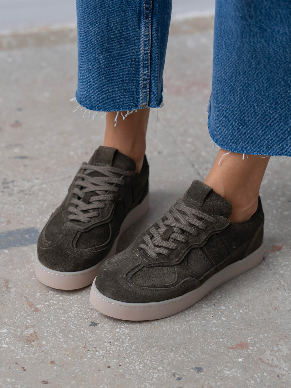 Almir Haki Süet Hakiki Süet Kadın Bağcıklı Spor Ayakkabı