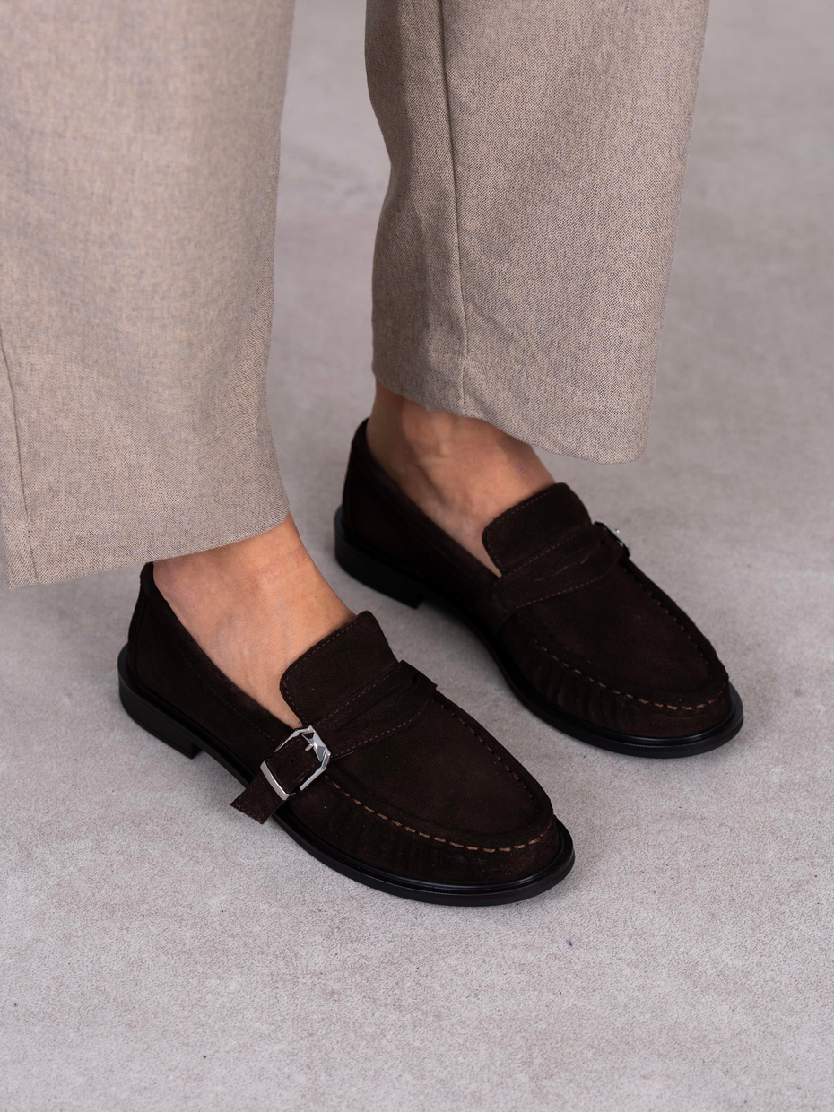 Ansa Kahve Süet Hakiki Deri Kadın MAKOSEN