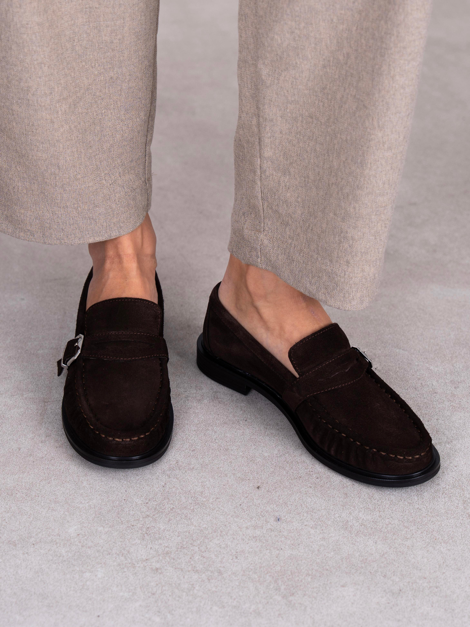 Ansa Kahve Süet Hakiki Deri Kadın MAKOSEN