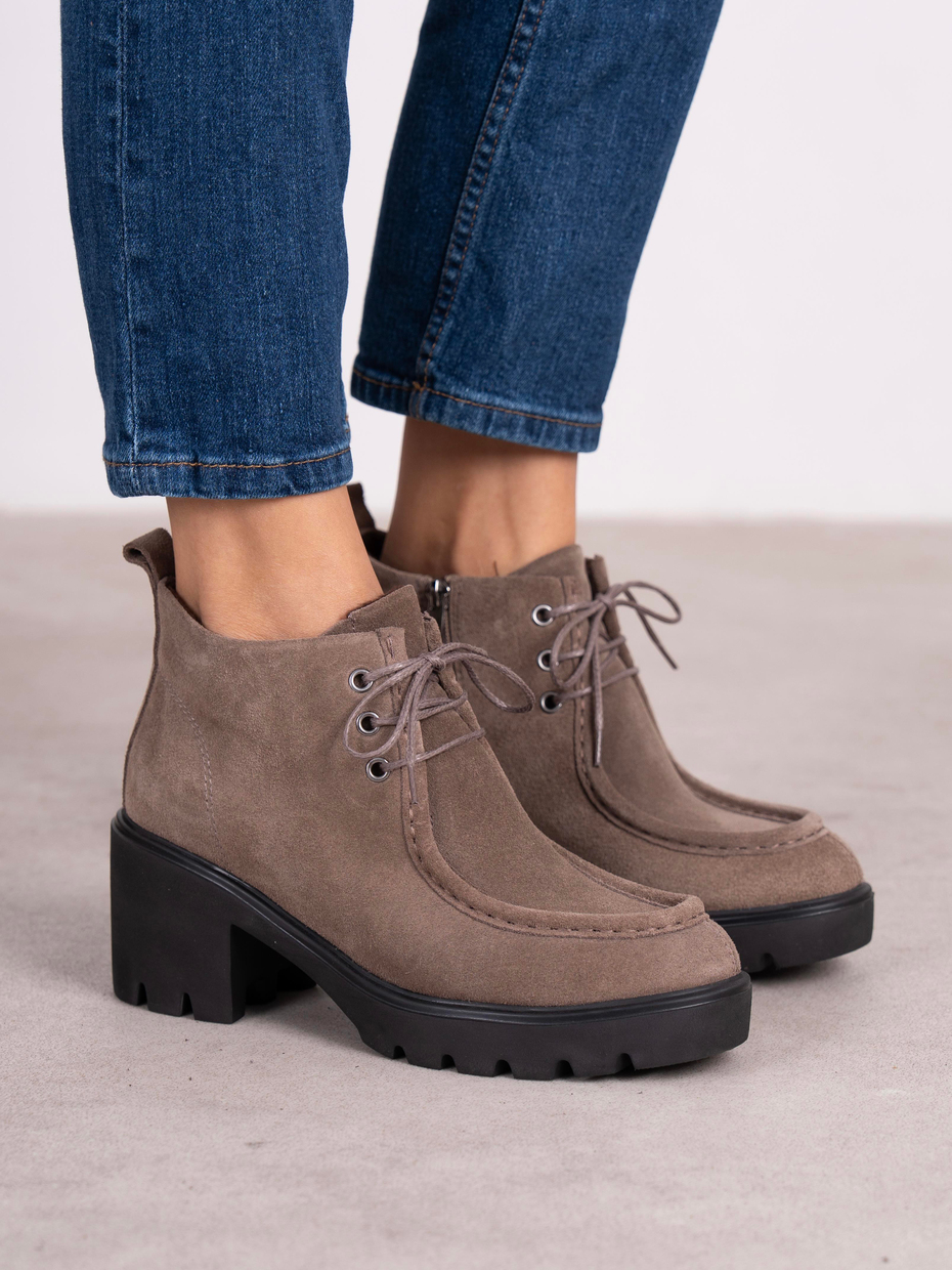 Arwen Vizon Süet Hakiki Deri Kadın Bot