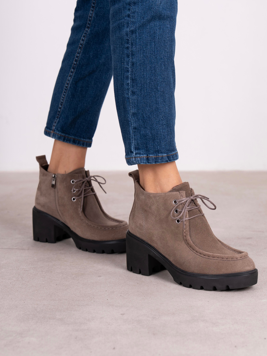 Arwen Vizon Süet Hakiki Deri Kadın Bot