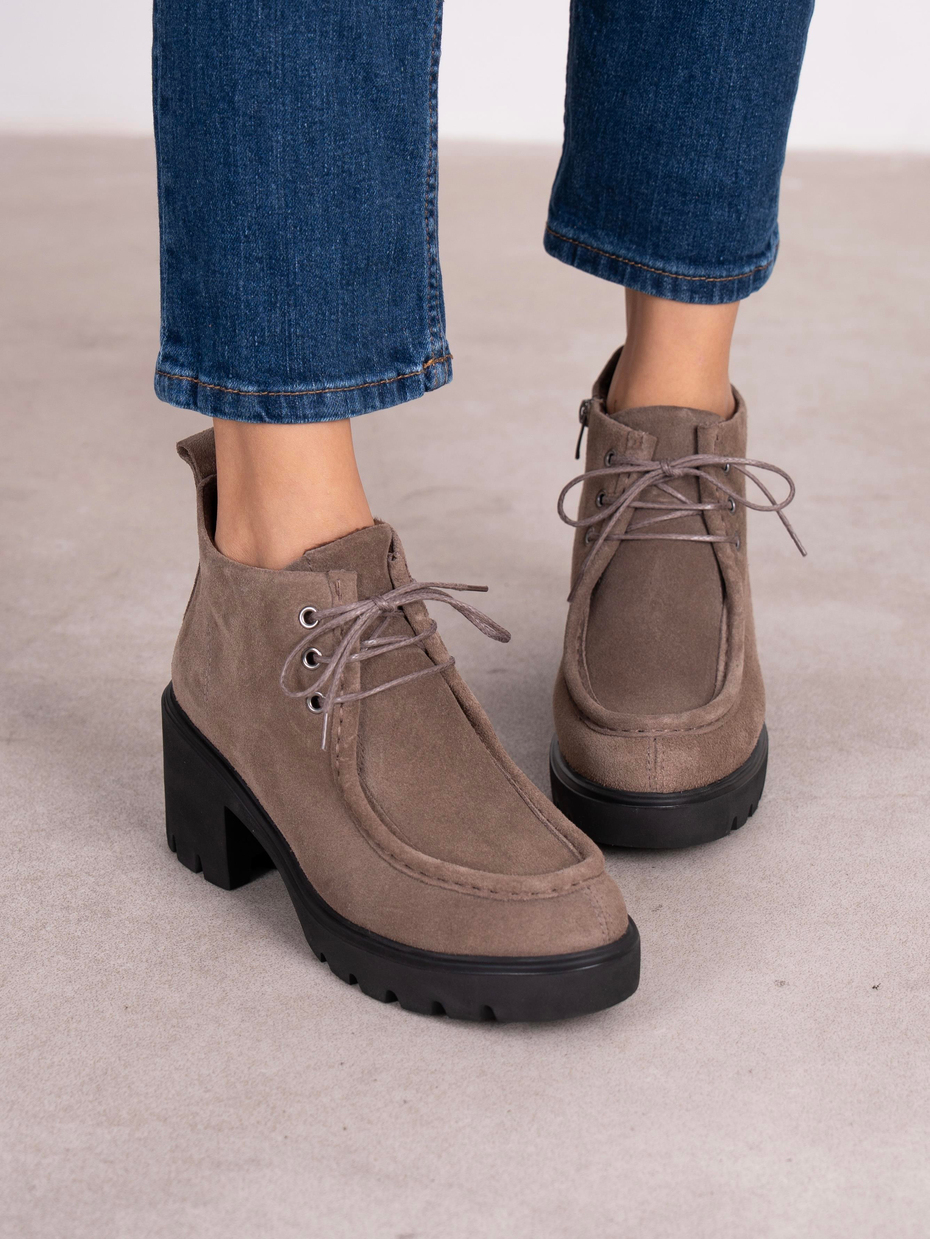 Arwen Vizon Süet Hakiki Deri Kadın Bot