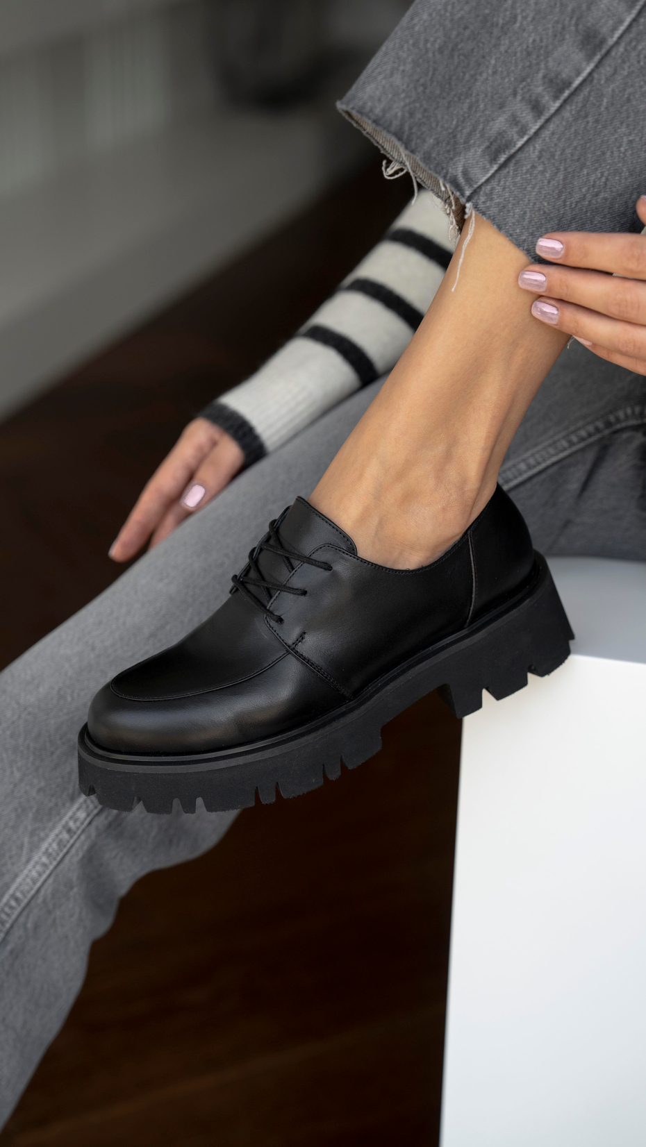 Bella Siyah   Hakiki Deri Kadın   Makosen Ayakkabı