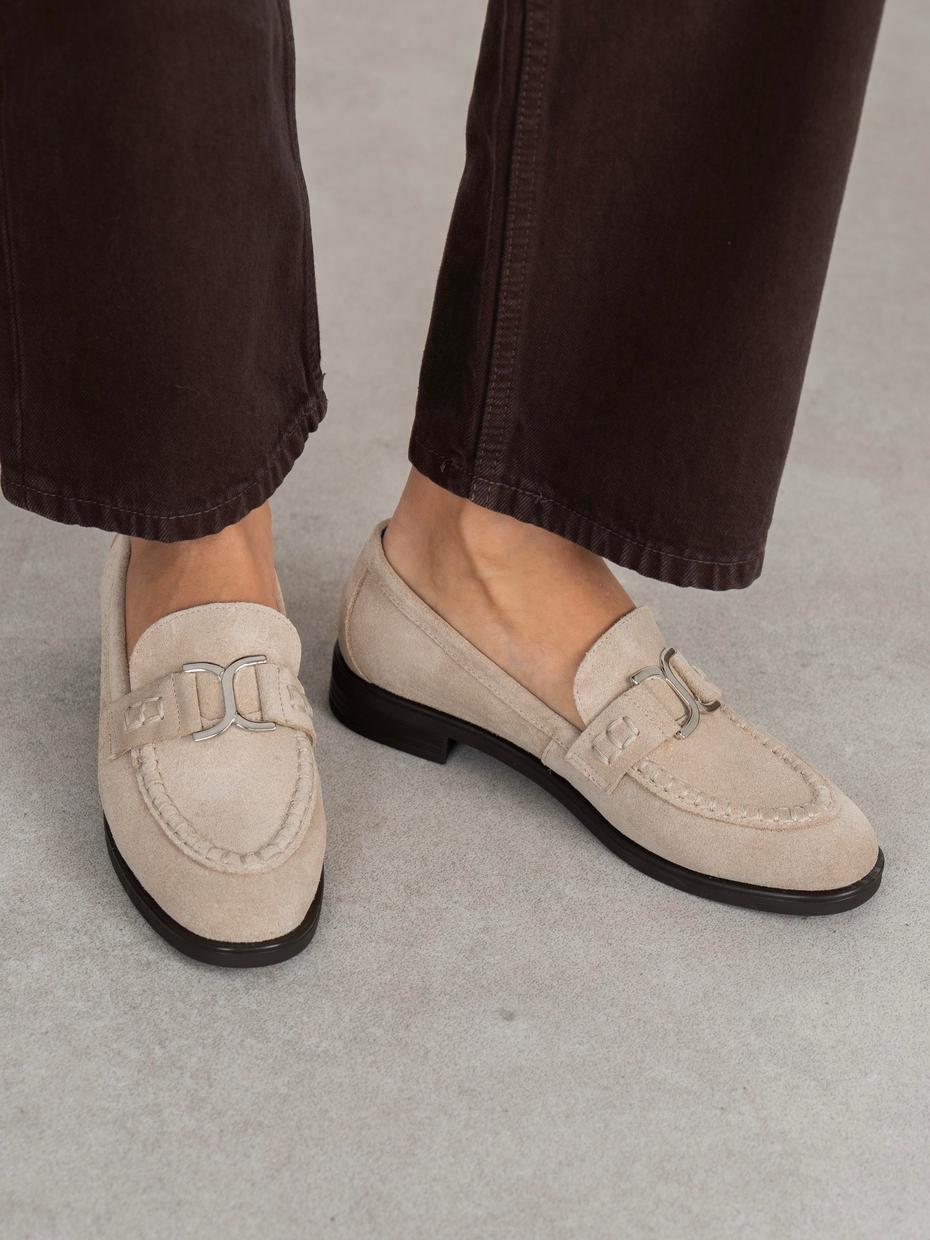 Bilora Bej Süet Hakiki Deri Kadın MAKOSEN