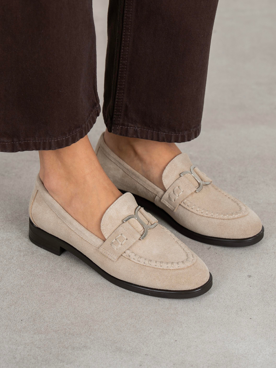 Bilora Bej Süet Hakiki Deri Kadın MAKOSEN