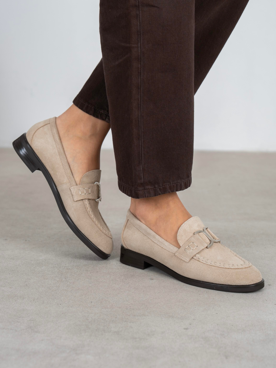 Bilora Bej Süet Hakiki Deri Kadın MAKOSEN