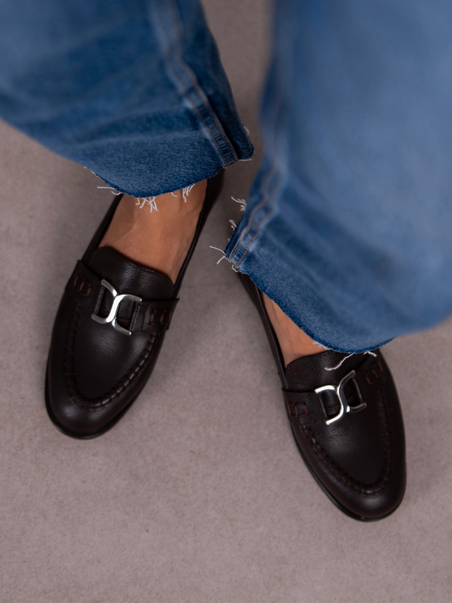 Bilora Kahve Hakiki Deri Kadın MAKOSEN