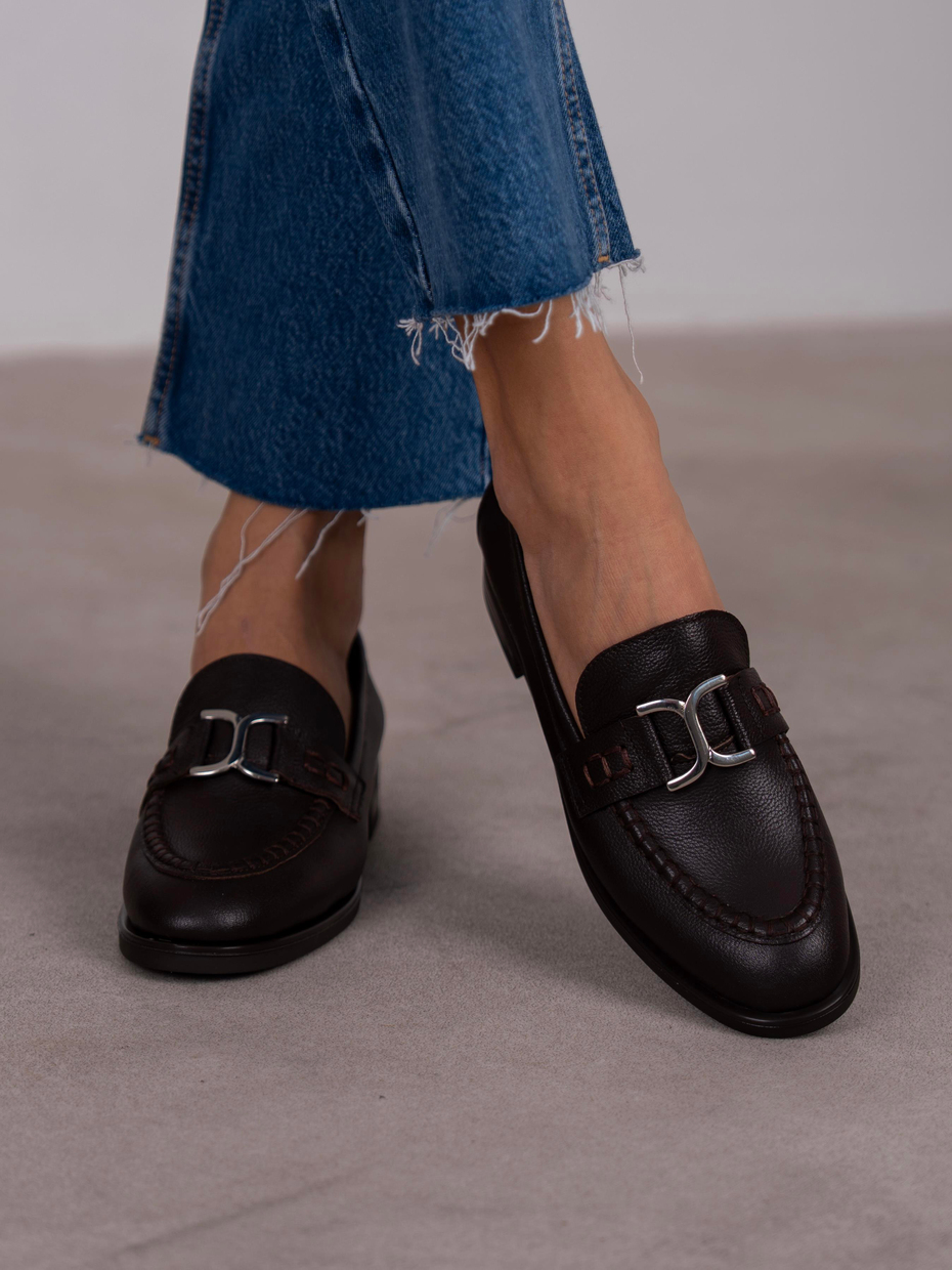 Bilora Kahve Hakiki Deri Kadın MAKOSEN