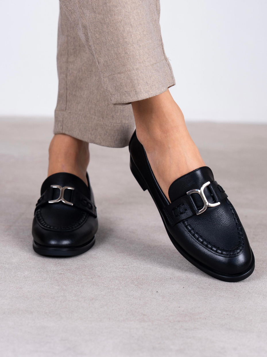 Bilora Siyah Hakiki Deri Kadın MAKOSEN