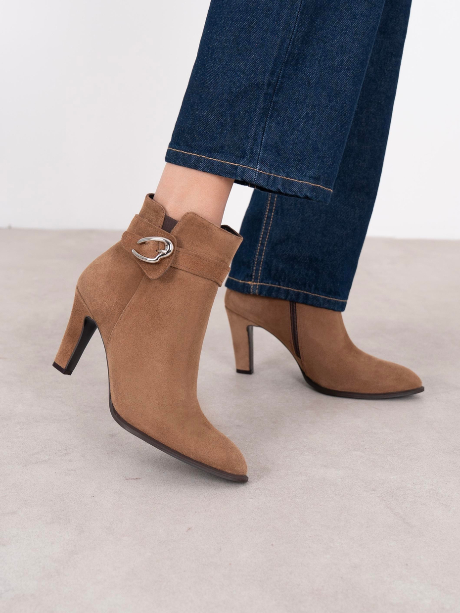 Blera Camel Süet Hakiki Deri Kadın Bot