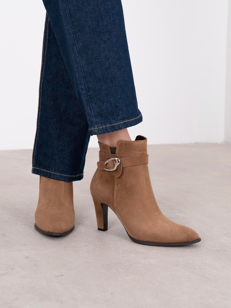 Blera Camel Süet Hakiki Deri Kadın Bot