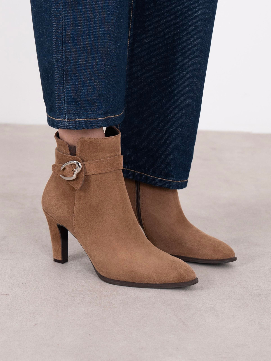 Blera Camel Süet Hakiki Deri Kadın Bot
