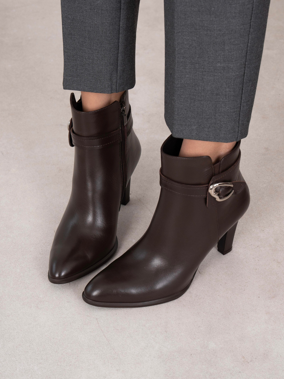 Blera Kahve Hakiki Deri Kadın Bot