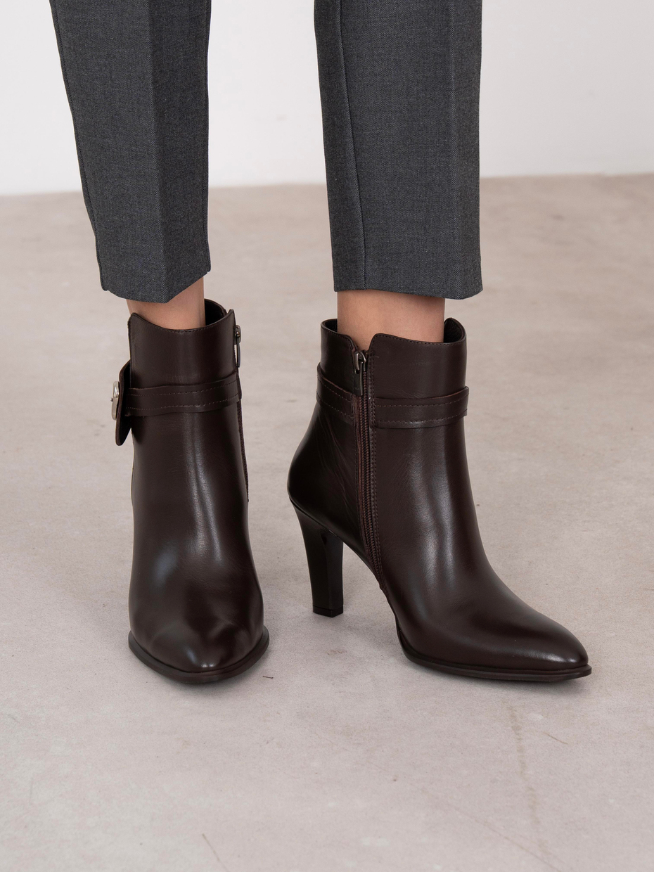 Blera Kahve Hakiki Deri Kadın Bot