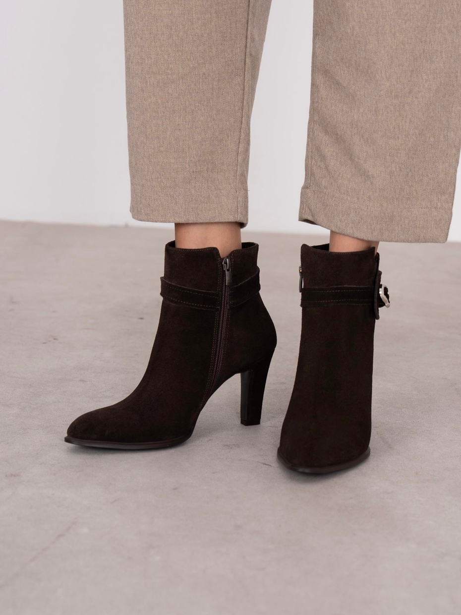 Blera Kahve Süet Hakiki Deri Kadın Bot