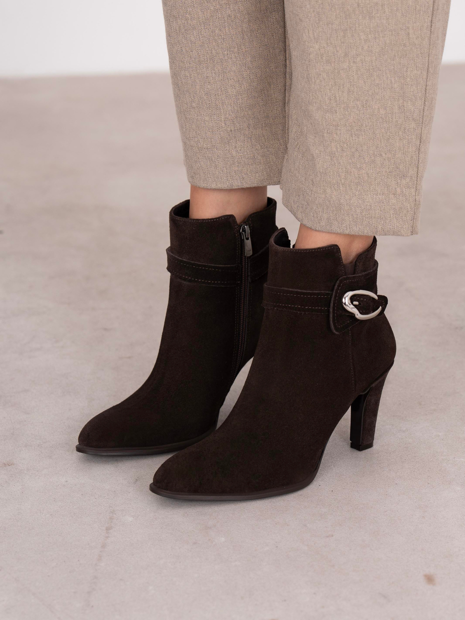 Blera Kahve Süet Hakiki Deri Kadın Bot