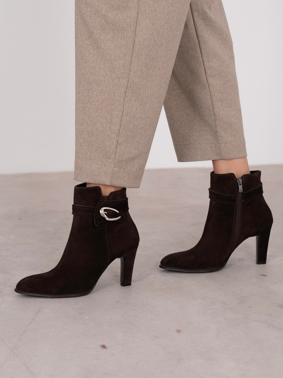 Blera Kahve Süet Hakiki Deri Kadın Bot