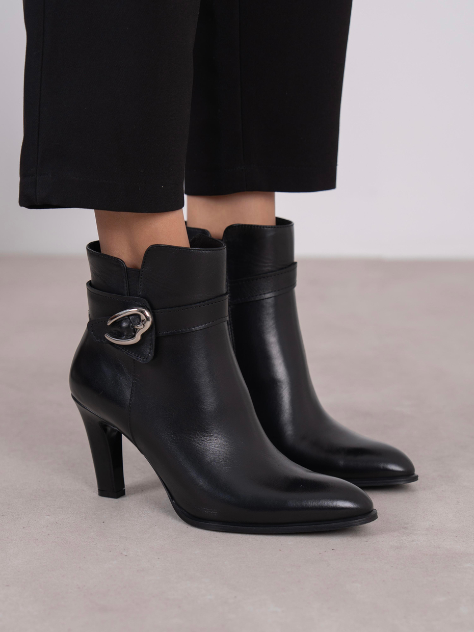 Blera Siyah Hakiki Deri Kadın Bot